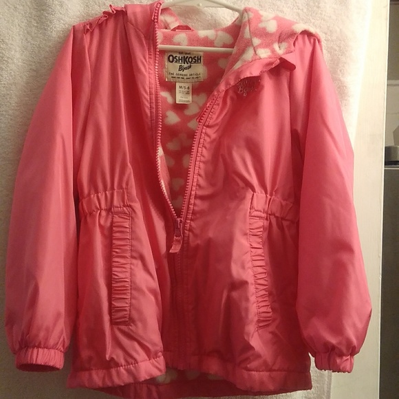 OshKosh B'gosh Jackets & Coats Osh Kosh Fleece Lined Pink Rain